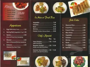 Asia House Menu prices