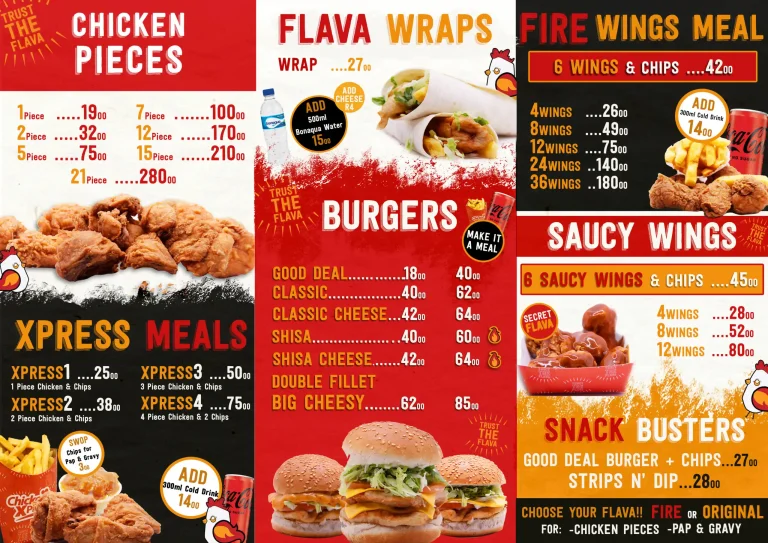 new store menu with prices