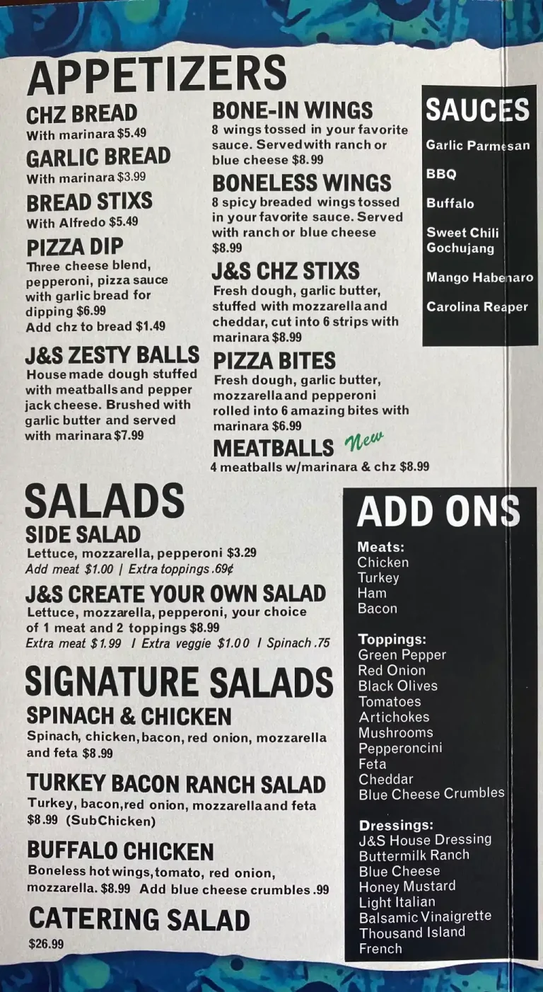 j-and-s-sushi-menu price